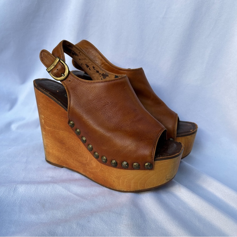 Havana last Jeffrey Campbell brown platform heels